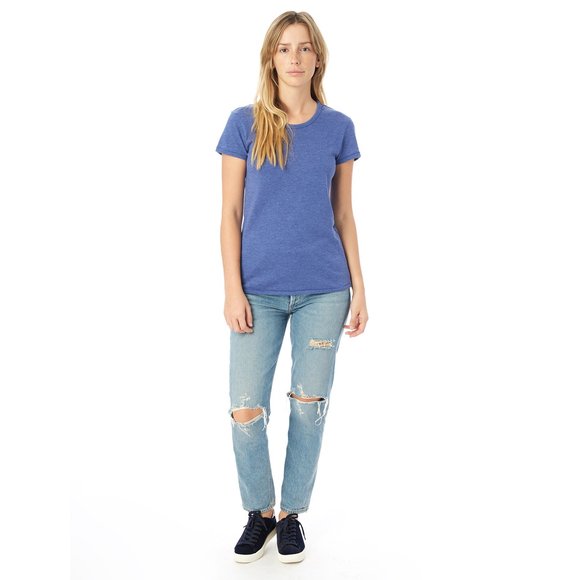 Alternative Apparel Womens The Keepsake T Shirt Vintage Like Iris Size Large NWT - Picture 4 of 5